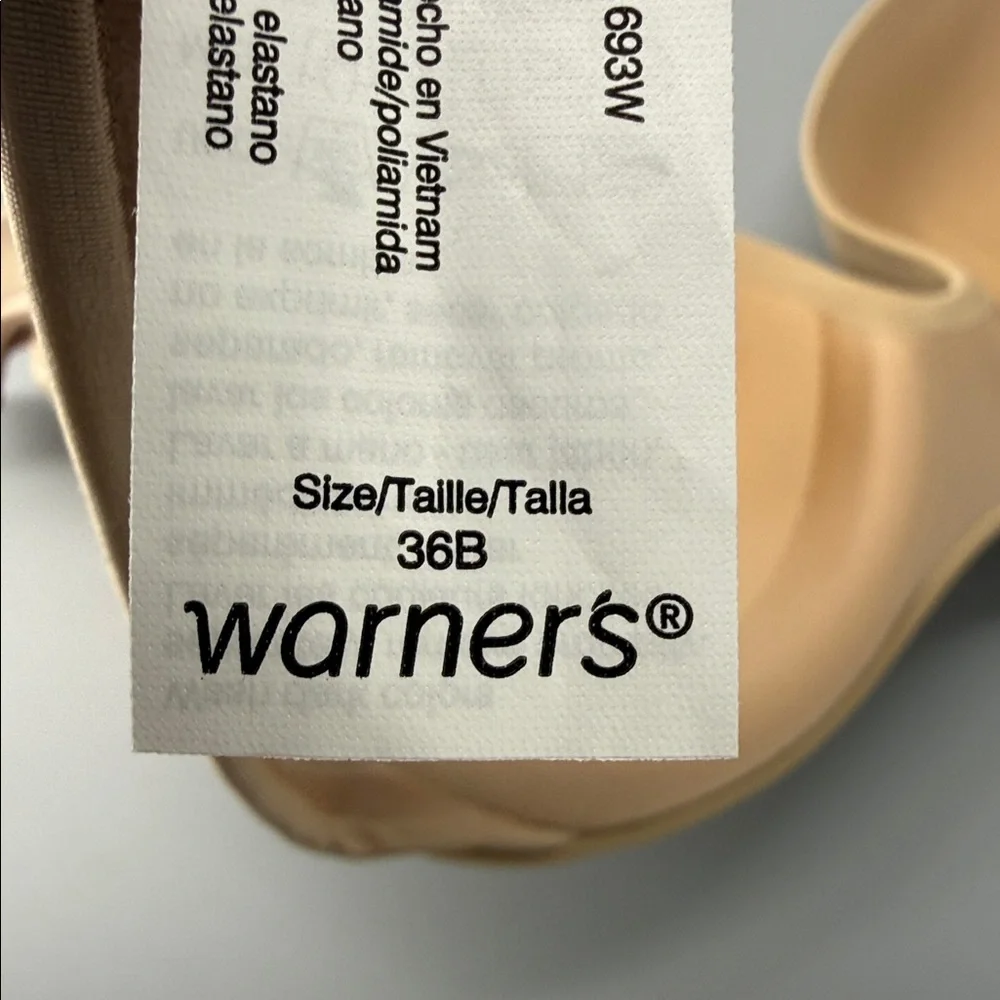 Warner's Womens Cushioned Underwire Lightly Lined Convertible Strapless Bra 36B - Picture 10 of 10